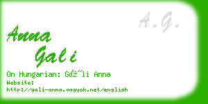 anna gali business card